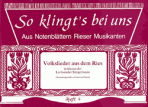 „So klingt’s bei uns“ Lieder und Tanzweisen aus dem Ries